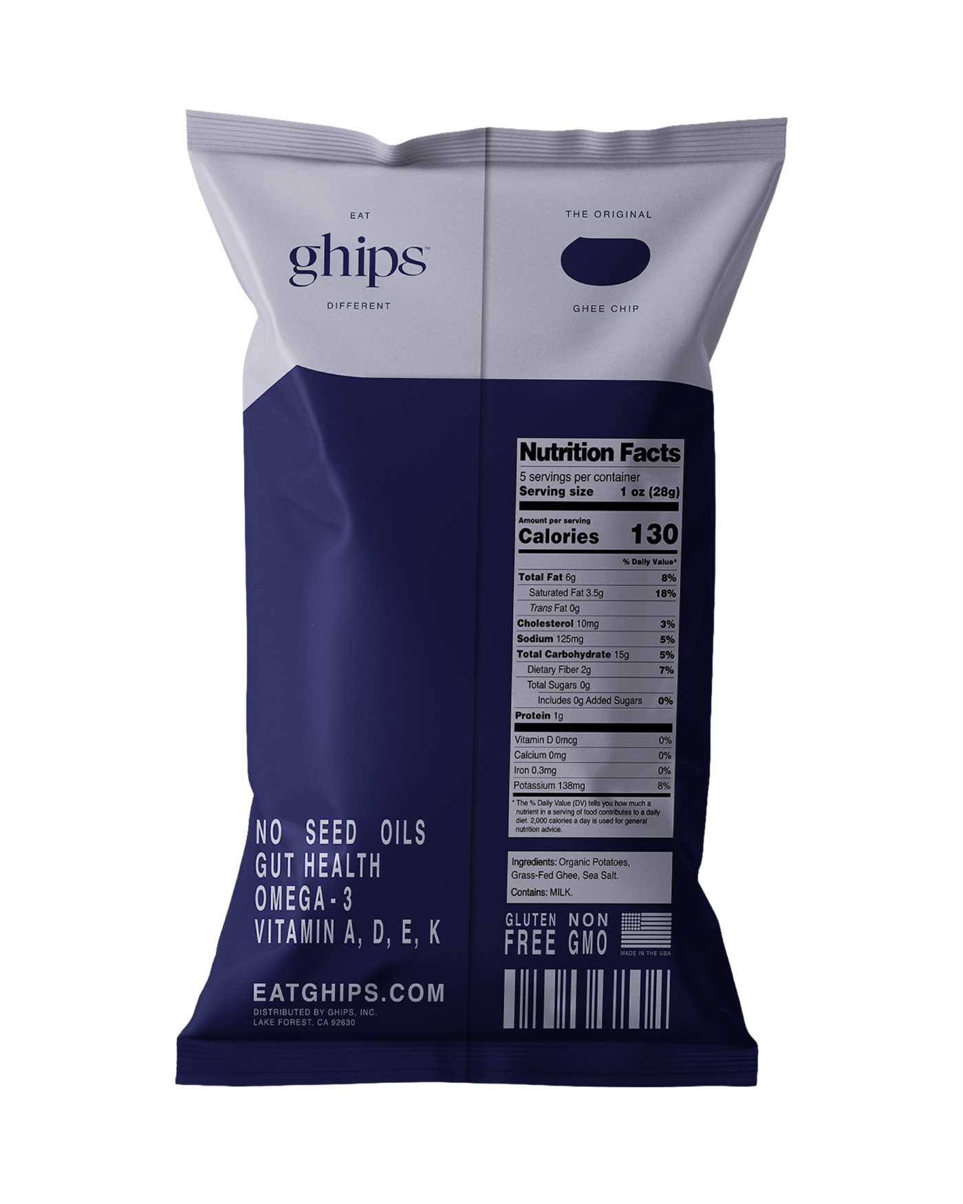 Ghips Sea Salt Original ghee potato chips 4-pack