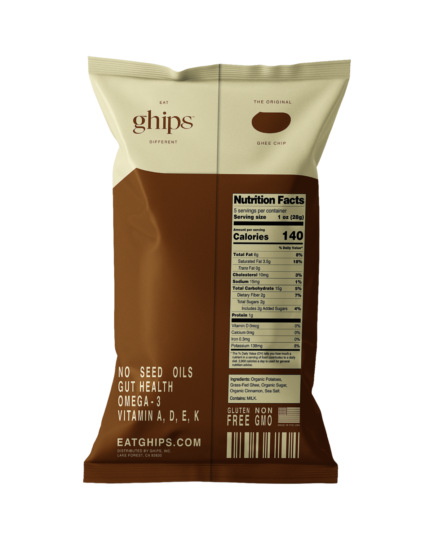 Ghips Churro ghee potato chips 4-pack
