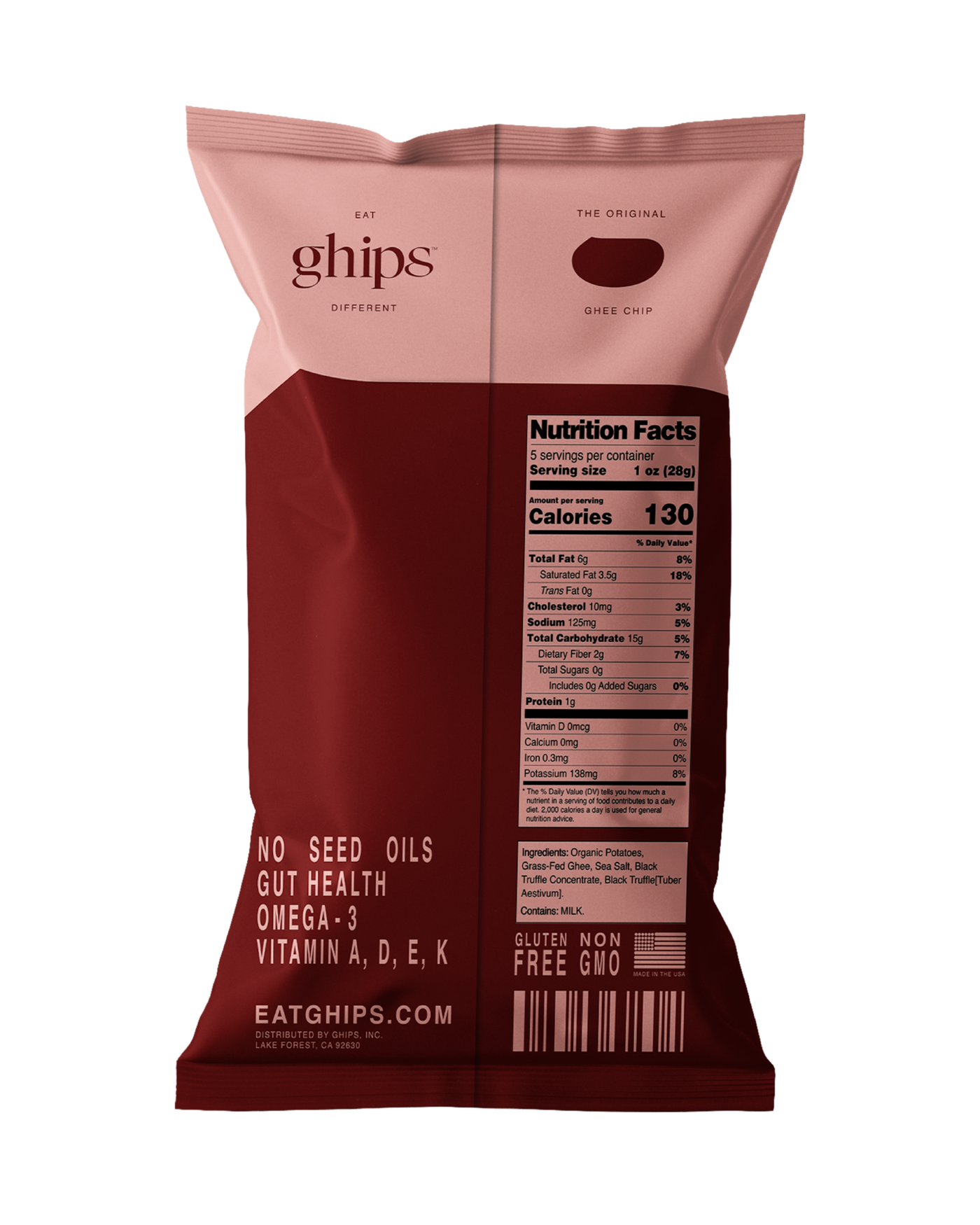 Ghips Black Truffle ghee potato chips 4-pack